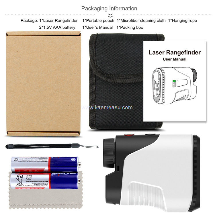 Kaemeasu Φορητό Laser Range Finder Γκολφ τηλεσκόπιο Γωνία μέτρησης 6.5X Μεγέθυνση Κυνηγός Rangeinder D600