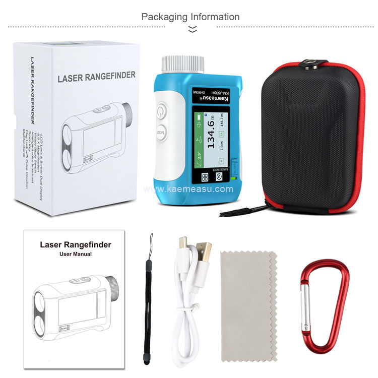 Kaemeasu επαναφορτιζόμενο Laser Rangefinder φωνή Golf Rangefinder LCD οθόνη τηλεσκόπιο με πλευρική οθόνη J1200