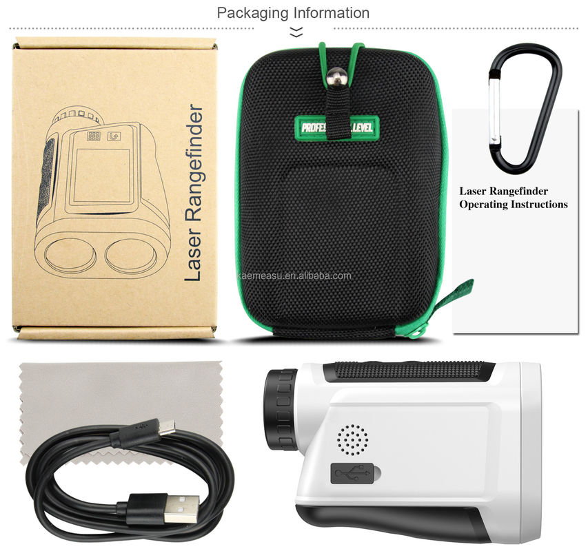 OEM 6x Rangefinder Laser Mounted Range Finder Golf Laser Range Finder Λιθιομική μπαταρία επαναφορτιζόμενο είδος ακουστικής οθόνης χρώματος IP54