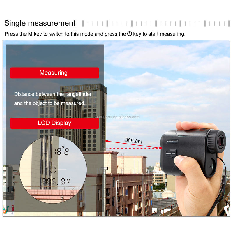 Διάμετρος απόστασης τηλεσκοπίου Laser Rangefinder φορητό USB φόρτιση Laser Distance Meter Μονοκυτταρικό Γκολφ Κυνηγός Διάμετρος απόστασης 600M/656Yd