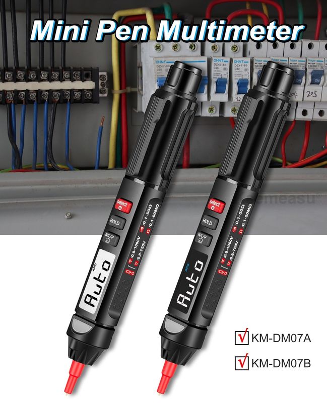 Δημοφιλές στυλ Mini Pen Digital Multimeter με ζωντανό / NCV / ακολουθία μη επαφής ανίχνευση τάσης Multimeter Tester