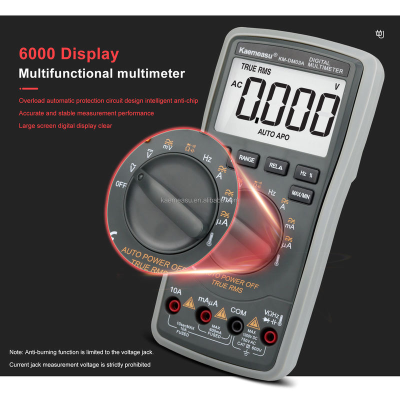 OEM ODM Βιομηχανικό Ηλεκτρονικό Πολυμέτρο 1000v Ac Dc Ψηφιακό Πολυμέτρο Επαγγελματικό Πολυμέτρο Αυτοδιάταξης