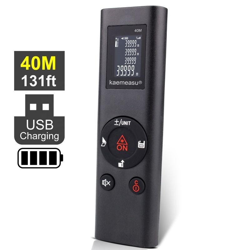 40m Μίνι φορητό USB επαναφορτιζόμενο λέιζερ μετρητή απόστασης υψηλής ακρίβειας υπέρυθρο ηλεκτρονικό κανόνα Laser Range Finder