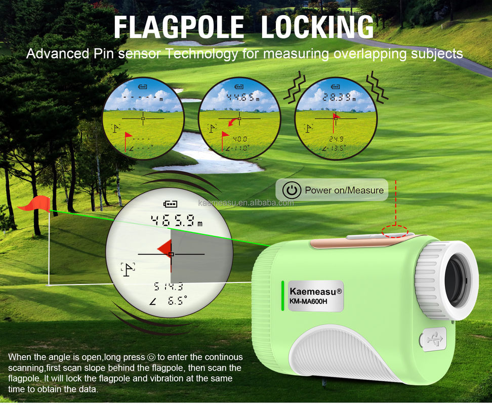 OEM 1200m Golf Slope Scope Laser Distance Meter τηλεσκόπιο Βιομηχανικής κλάσης Γκολφ Λέιζερ μετρητές απόστασης πράσινο χρώμα