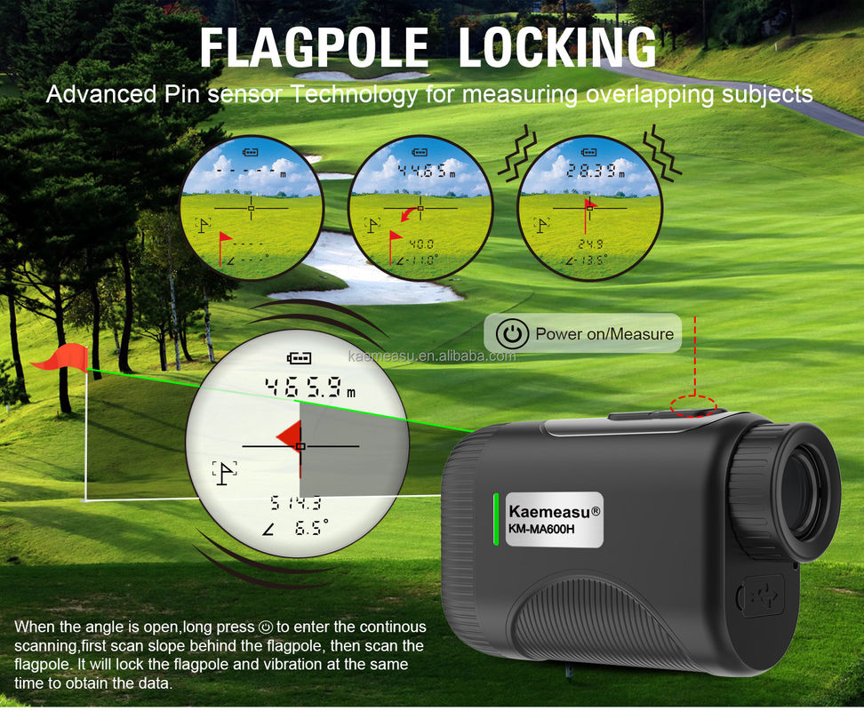 OEM 1200m Golf Slope Scope Laser Distance Meter Telescope Βιομηχανικό βαθμό Γκολφ Λέιζερ Μετρητές Απόστασης Μαύρο χρώμα