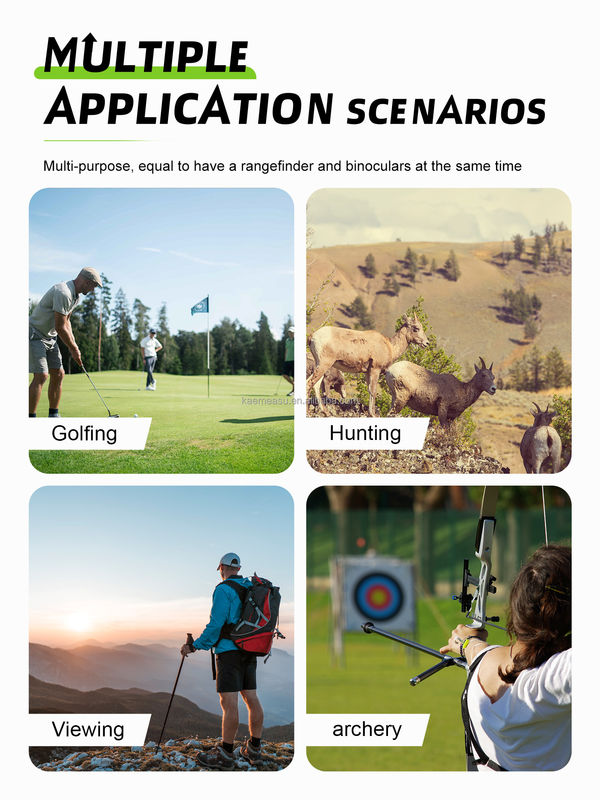 Προσαρμοσμένο Υποστήριξη Golf Rangefinder για εξωτερικά αθλήματα και κυνήγι 600m Range