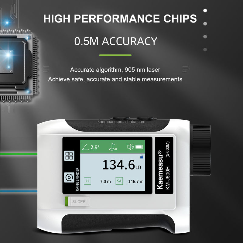 J Αναβαθμισμένη οθόνη LCD Golf Sport Laser Range Finder με εμβέλεια 1500m και οπτικά όργανα